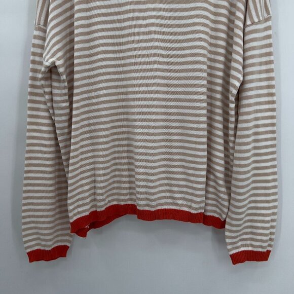 Anrabess Women's Long Sleeve Crewneck Striped Pull-Over Sweater/Top XL - Picture 6 of 9